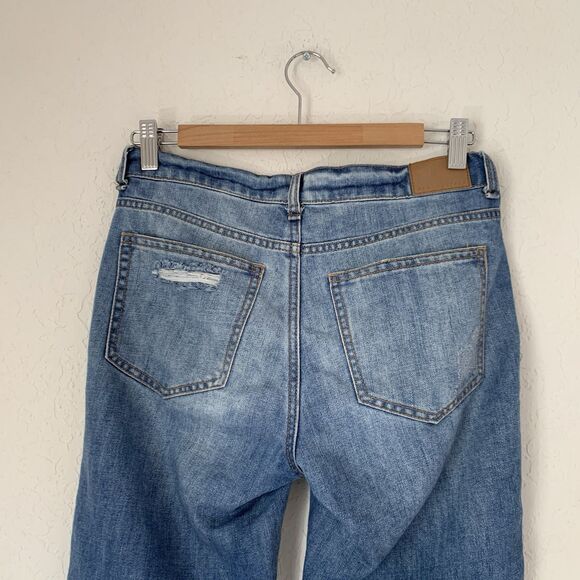 Aeropostale Jeans Women Boyfriend Distressed Mid Rise Denim 30x28.5 Grunge Boho - Picture 4 of 9